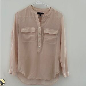 Banana Republic Soft Pink Blouse with Pockets